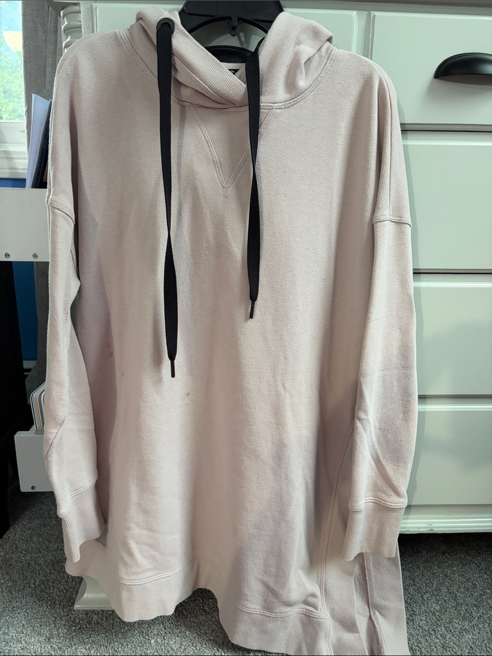 Calvin Klein Asymmetrical Hoodie with Side Slit